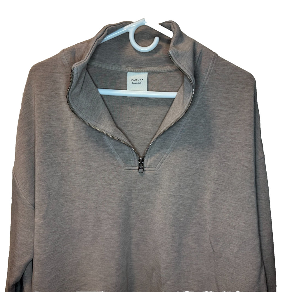 Varley Hawley Half Zip Sweatshirt Women’s Medium Sassafras Marl Light Brown - Picture 6 of 11